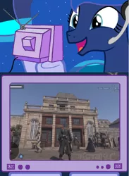 Size: 564x769 | Tagged: assassin's creed, assassin's creed unity, derpibooru import, exploitable meme, gamer luna, meme, obligatory pony, princess luna, safe, tv meme