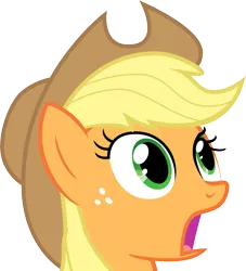 Size: 8000x8823 | Tagged: absurd resolution, applejack, artist:the-aziz, bats!, bust, derpibooru import, looking up, portrait, safe, simple background, solo, surprised