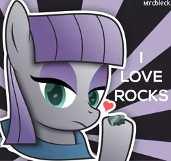 Size: 4259x4000 | Tagged: artist:mrcbleck, derpibooru import, heart, maud pie, maud pie (episode), rock, safe, solo