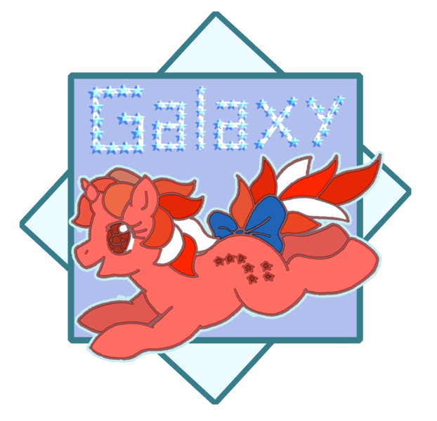 Size: 3435x3312 | Tagged: artist:foxgirlkira, derpibooru import, g1, galaxy (g1), safe, solo, twinkle eyed pony