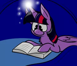 Size: 700x600 | Tagged: safe, artist:karpet-shark, derpibooru import, twilight sparkle, twilight sparkle (alicorn), alicorn, pony, twily-daily, book, female, magic, mare, reading, solo