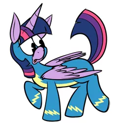 Size: 700x700 | Tagged: dead source, safe, artist:karpet-shark, derpibooru import, twilight sparkle, twilight sparkle (alicorn), alicorn, pony, twily-daily, clothes, female, mare, solo, uniform, wonderbolts uniform