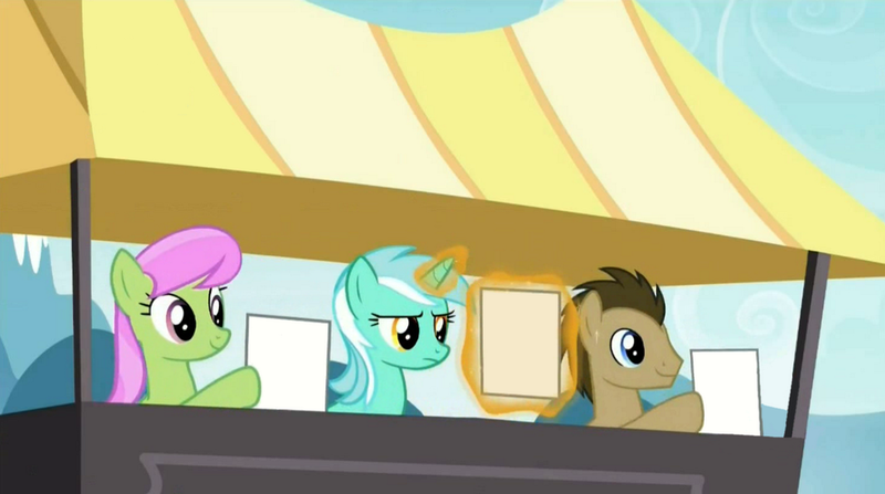 Size: 1023x572 | Tagged: derpibooru import, doctor whooves, exploitable, exploitable meme, judging, leap of faith, lyra heartstrings, lyra's score, meme, merry may, safe, screencap, template, time turner