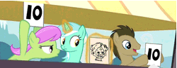 Size: 1162x452 | Tagged: animated, derpibooru import, doctor whooves, exploitable meme, leap of faith, lyra heartstrings, lyra's score, meme, merry may, modern art, optical illusion, safe, score, time turner