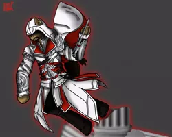 Size: 999x799 | Tagged: safe, artist:lucandreus, derpibooru import, ponified, pony, assassin's creed, crossover, ezio auditore, solo