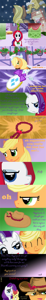 Size: 2000x13000 | Tagged: safe, artist:lotusmist, derpibooru import, applejack, rarity, comic, female, gift of the magi, hearth's warming eve, lesbian, rarijack, shipping