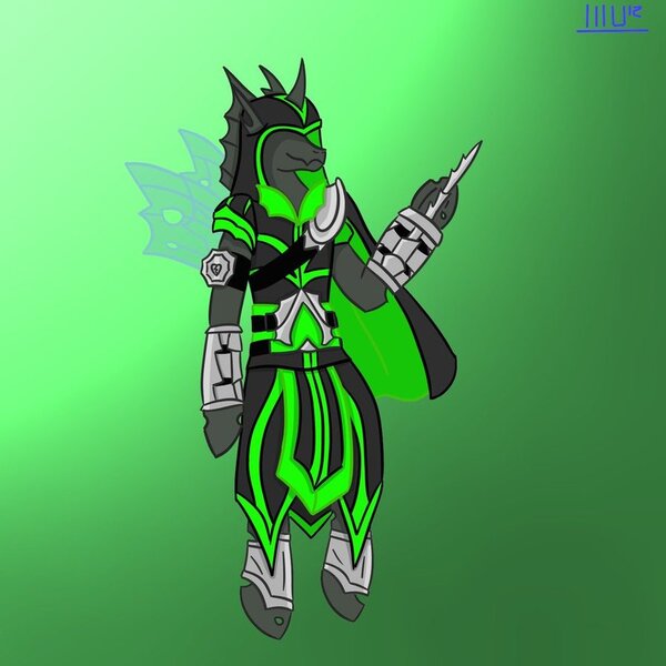 Size: 894x894 | Tagged: artist:lucandreus, assassin's creed, changeling, crossover, derpibooru import, green changeling, safe