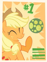 Size: 927x1200 | Tagged: #1, applejack, applejack approved, applejack loves chaurus eggs, artist:pixelkitties, chaurus, derpibooru import, endorsement, eyes closed, leap of faith, poster, safe, skyrim, solo, the elder scrolls