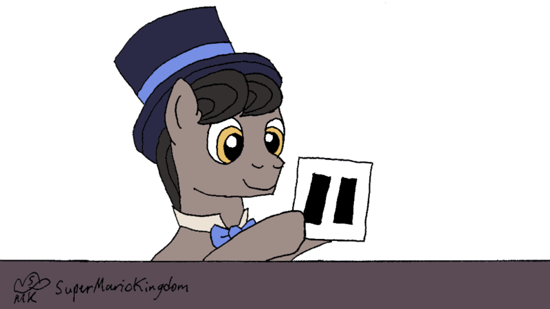 Size: 1105x622 | Tagged: safe, artist:mkogwheel, derpibooru import, doctor whooves, time turner, leap of faith, doctor who, eleventh doctor, exploitable meme, lyra's score, meme, solo