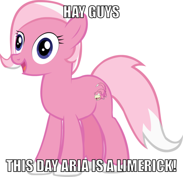 Size: 1237x1200 | Tagged: a canterlot wedding, caption, derpibooru import, image macro, meme, pokémon, safe, slowpoke, slowpoke (pokémon), solo, text, this day aria