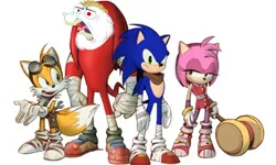 Size: 460x276 | Tagged: amy rose, artist:midnightsprint, bulk biceps, crossover, derpibooru import, knuckles the echidna, meme, miles "tails" prower, roid rage, safe, sonic boom, sonic the hedgehog, sonic the hedgehog (series)