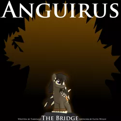 Size: 1116x1118 | Tagged: safe, artist:faith-wolff, derpibooru import, ponified, earth pony, kaiju, kaiju pony, pony, fanfic:the bridge, anguirus, black background, cover, fanfic art, godzilla (series), male, simple background, solo, spikes, stallion