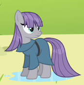 Size: 173x174 | Tagged: clothes, derpibooru import, maud pie, maud pie (episode), safe, screencap, solo, wet, wet clothes, wet mane