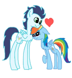 Size: 1024x1106 | Tagged: safe, artist:mariethepony, derpibooru import, rainbow dash, soarin', backwards cutie mark, cuddling, female, heart, male, old cutie mark, shipping, simple background, smiling, snuggling, soarindash, straight, transparent background