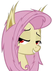 Size: 4500x6000 | Tagged: suggestive, artist:magister39, derpibooru import, fluttershy, bat pony, pony, vampire, bats!, absurd resolution, bat ponified, bedroom eyes, flutterbat, race swap, show accurate, simple background, solo, transparent background, vector