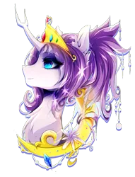 Size: 2600x3407 | Tagged: safe, artist:koveliana, derpibooru import, tree of harmony, oc, oc:harmony (heilos), ponified, unofficial characters only, pony, chromatic aberration, color porn, crown, curved horn, element of generosity, element of honesty, element of kindness, element of laughter, element of loyalty, element of magic, elements of harmony, horn, jewelry, regalia, solo