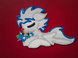 Size: 1024x768 | Tagged: safe, artist:swirlyquill, derpibooru import, rainbow dash, soarin', crush plush, female, male, paper, plushie, shipping, soarindash, straight