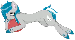 Size: 3354x1800 | Tagged: safe, artist:daydreamsyndrom, derpibooru import, oc, oc:will o' wisp, unofficial characters only, earth pony, pony, belly, belly button, cute, female, mare, prone, simple background, solo