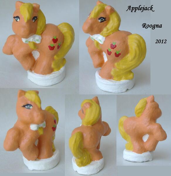 Size: 1750x1800 | Tagged: applejack (g1), artist:roogna, custom, derpibooru import, g1, irl, photo, safe, toy