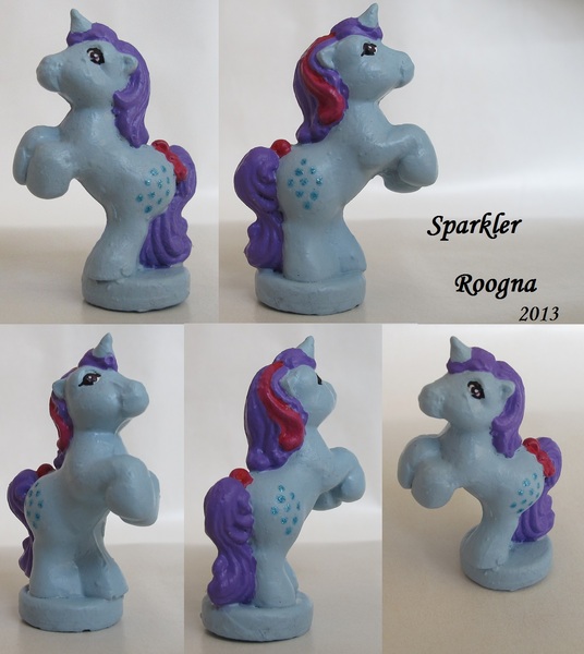 Size: 1250x1400 | Tagged: artist:roogna, bow, craft, custom, derpibooru import, g1, irl, photo, safe, solo, sparkler (g1), tail bow, toy