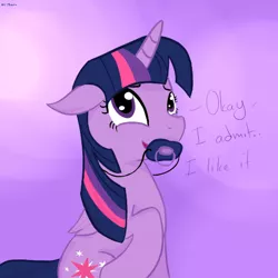 Size: 512x512 | Tagged: safe, artist:edrian, derpibooru import, twilight sparkle, twilight sparkle (alicorn), alicorn, pony, female, guilty pleasure, jewelry, mare, necklace, pacifier, solo