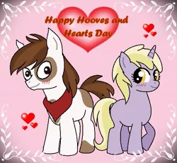 Size: 539x496 | Tagged: artist:estevangel, couple, derpibooru import, dinky hooves, dinkysqueak, female, hearts and hooves day, holiday, male, pipsqueak, safe, shipping, straight, valentine's day