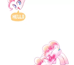 Size: 2880x2560 | Tagged: artist:gashiboka, breaking the fourth wall, derpibooru import, looking at you, now you're thinking with portals, one word, open mouth, pinkie being pinkie, pinkie logic, pinkie pie, portal, safe, smiling, solo