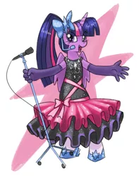 Size: 740x940 | Tagged: alicorn, anthro, artist:needsmoarg4, clothes, derpibooru import, dress, safe, singing, solo, twilight sparkle, twilight sparkle (alicorn)