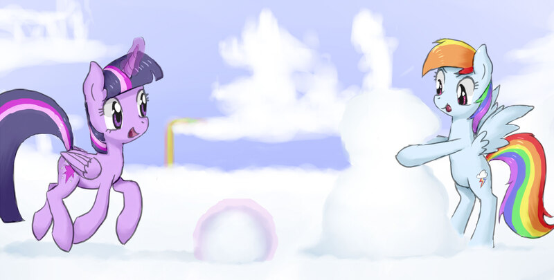 Size: 1579x800 | Tagged: safe, artist:239asd, derpibooru import, rainbow dash, twilight sparkle, twilight sparkle (alicorn), alicorn, pony, cloud, cloudy, female, mare