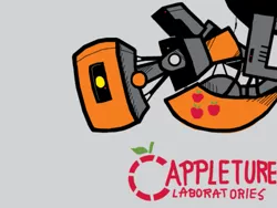 Size: 925x694 | Tagged: aperture science, applejack, artist needed, derpibooru import, glados, portal 2, portal (valve), pun, safe, solo, source needed