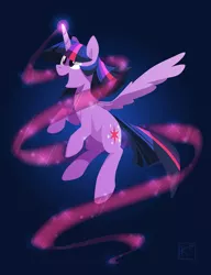 Size: 1000x1303 | Tagged: safe, artist:radioactive-k, derpibooru import, twilight sparkle, twilight sparkle (alicorn), alicorn, pony, female, magic, mare, open mouth, solo