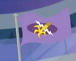 Size: 335x271 | Tagged: safe, derpibooru import, screencap, gryphon, equestria games (episode), cropped, equestria games, flag, flags of equestrian regions, griffonstone, griffon team, no pony