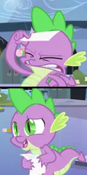 Size: 500x1000 | Tagged: blank, carnac the magnificent, derpibooru import, envelope reading, equestria games (episode), exploitable, exploitable meme, johnny carson, meme, pencil, safe, screencap, solo, spike