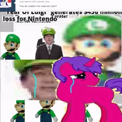 Size: 800x800 | Tagged: barely pony related, bartini, cap, crying, derpibooru import, hat, luigi, luigi's hat, nintendo, not salmon, oc, plushie, safe, satoru iwata, super mario bros., unofficial characters only, wat