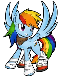 Size: 1500x1931 | Tagged: artist:flam3zero, clothes, cosplay, costume, crossover, derpibooru import, parody, rainbow dash, safe, simple background, solo, sonic boom, sonic the hedgehog (series), style emulation, transparent background, yuji uekawa style