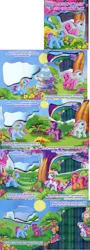 Size: 992x2746 | Tagged: board book, comic, derpibooru import, fountain, g3, glitter, kimono, minty, pinkie pie (g3), rainbow dash and the hot day, rainbow dash (g3), safe, sparkleworks, story, sunny daze (g3), tree, waterfall