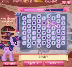 Size: 650x600 | Tagged: brony, derpibooru import, game, safe, solo, twilight sparkle, twilight sparkle's magical mysteries