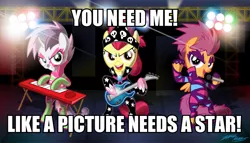 Size: 1000x570 | Tagged: apple bloom, artist:willdrawforfood1, caption, clothes, cutie mark crusaders, derpibooru import, gilligan's island, image macro, meme, me-tv, safe, scootaloo, show stopper outfits, sweetie belle, text, the show stoppers