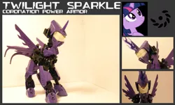 Size: 2125x1285 | Tagged: safe, artist:gk733, derpibooru import, twilight sparkle, twilight sparkle (alicorn), alicorn, pony, bionicle, hero factory, lego, powered exoskeleton, solo