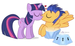 Size: 1023x636 | Tagged: safe, artist:dm29, derpibooru import, flash sentry, twilight sparkle, twilight sparkle (alicorn), alicorn, pony, princess twilight sparkle (episode), exploitable meme, eyes closed, female, flashlight, heart, kissing, leaning, male, mare, meme, mystery box of plot importance, shipping, simple background, spread wings, straight, transparent background, vector, what's in the box?, wings