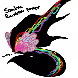 Size: 500x500 | Tagged: artist:wiggles, ask king sombra, derpibooru import, glimmer wings, king sombra, rainbow power, rainbow power-ified, safe, twilight's kingdom, wings