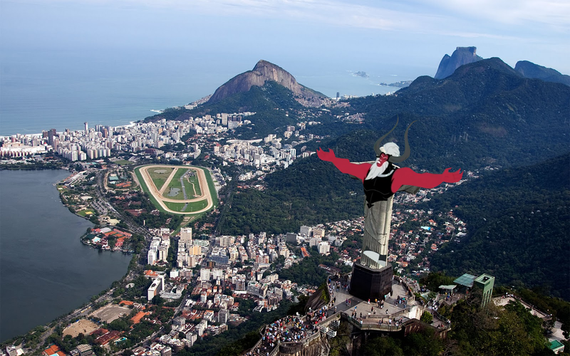 Size: 1600x1000 | Tagged: brazil, caption, christ the redeemer, derpibooru import, edit, exploitable meme, image macro, lord tirek, lord tirek's outstretched arms, meme, rio de janeiro, safe, text, tirek the redeemer, twilight's kingdom