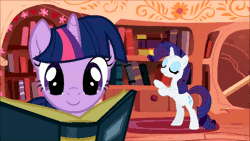 Size: 640x360 | Tagged: animated, dancing, dancity, derpibooru import, let's dance in the background, make a wish, rarity, safe, twilight sparkle