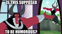 Size: 1364x766 | Tagged: caption, derpibooru import, edit, exploitable meme, image macro, is this supposed to be humorous, lord tirek, lord tirek's outstretched arms, meme, memeception, meta, safe, solo, text, twilight's kingdom