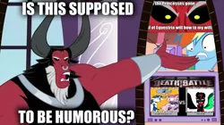 Size: 1280x719 | Tagged: accepted meme that never ends, death battle, derpibooru import, doctor whooves, exploitable meme, is this supposed to be humorous, lord tirek, meme, obligatory pony, princess cadance, psychic paper, rainbow dash, safe, screaming armor, shining armor, the meme that never ends, tiara ultima, time turner, tirek vs everyone meme, tv meme, twilight's kingdom, twilight sparkle