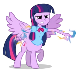 Size: 2000x2000 | Tagged: dead source, safe, artist:ldear, derpibooru import, twilight sparkle, twilight sparkle (alicorn), alicorn, centaur, equestria girls, twilight's kingdom, magic, seraphicalicorn, simple background, solo, super saiyan princess, this isn't even my final form, transparent background, vector, what has magic done