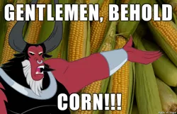 Size: 610x394 | Tagged: aqua teen hunger force, corn, derpibooru import, doctor weird, dr. weird, exploitable meme, food, is this supposed to be humorous, lord tirek, meme, safe, solo, twilight's kingdom