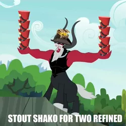 Size: 871x872 | Tagged: demoman, demopan, derpibooru import, exploitable meme, hat, lord tirek, lord tirek's outstretched arms, meme, safe, solo, stout shako for two refined, sunglasses, team fortress 2, twilight's kingdom