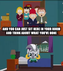 Size: 938x1056 | Tagged: butters, butters stotch, derpibooru import, kenny's dad, liane cartman, linda stotch, randy marsh, richard stotch, safe, sheila brofloski, south park, zebra, zecora