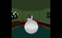 Size: 320x200 | Tagged: animated, artist:herooftime1000, billiards, cue ball, derpibooru import, knock out, octavia in the underworld's cello, octavia melody, pain, pixel art, safe, slapstick, solo